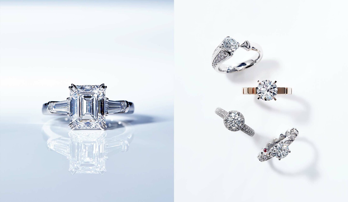 ハリー・ウィンストン、フォーエバーマーク、TASAKI、ダミアーニ、フレッドのソリテールリング