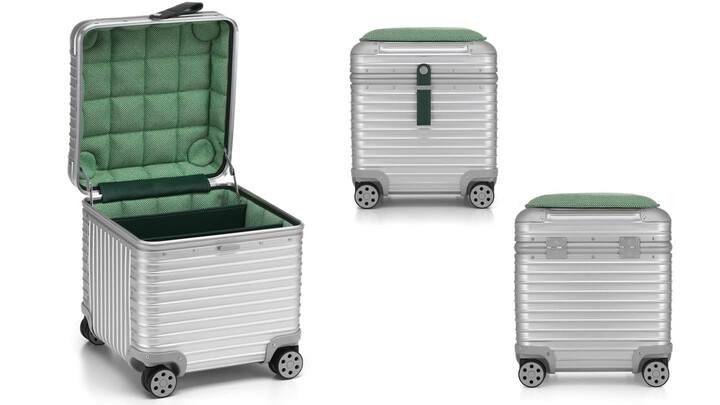 「RIMOWA Vitra 2025」コレクションのスツールとステッカー